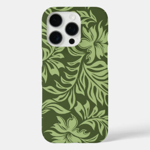 Waikiki Hibiskus Hawaiian Pareau Floral Olive iPhone 16 Pro Hülle