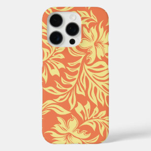 Waikiki Hibiskus Hawaiian Pareau Floral Orange iPhone 16 Pro Hülle