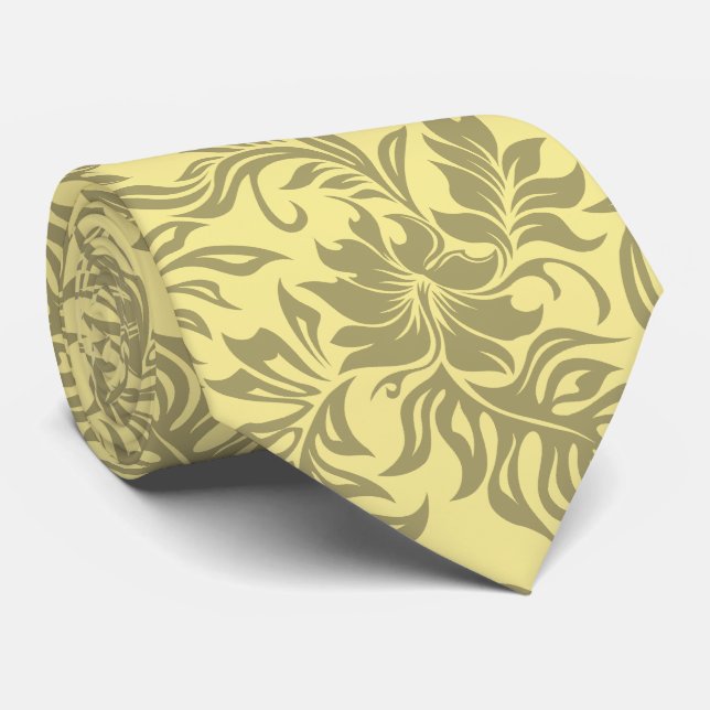 Waikiki Hibiskus-hawaiisches doppelseitiges Krawatte (Gerollt)