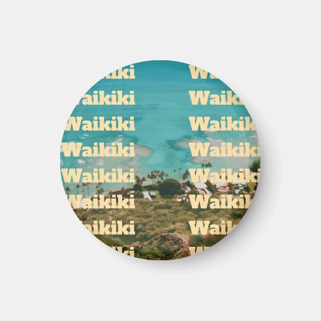 Waikiki, Honolulu, Oahu, Hawaii Magnet (Vorne)