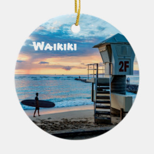 Waikiki O'ahu Keramik Ornament