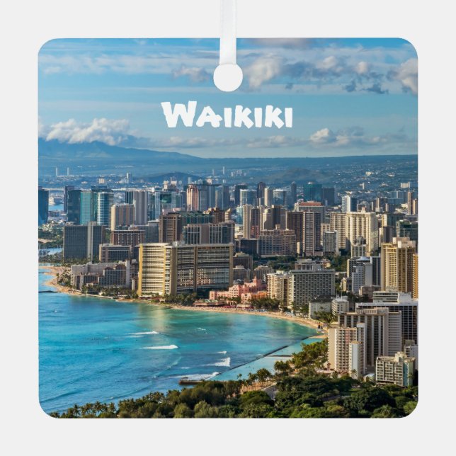 Waikiki, O'ahu, Ornament Aus Metall (Vorderseite)