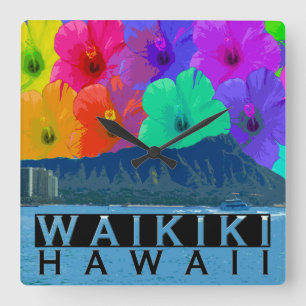 Waikiki Quadratische Wanduhr