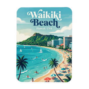 Waikiki-Strand Hawaii Magnet