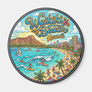 Waikiki-Strand Hawaii Magnet