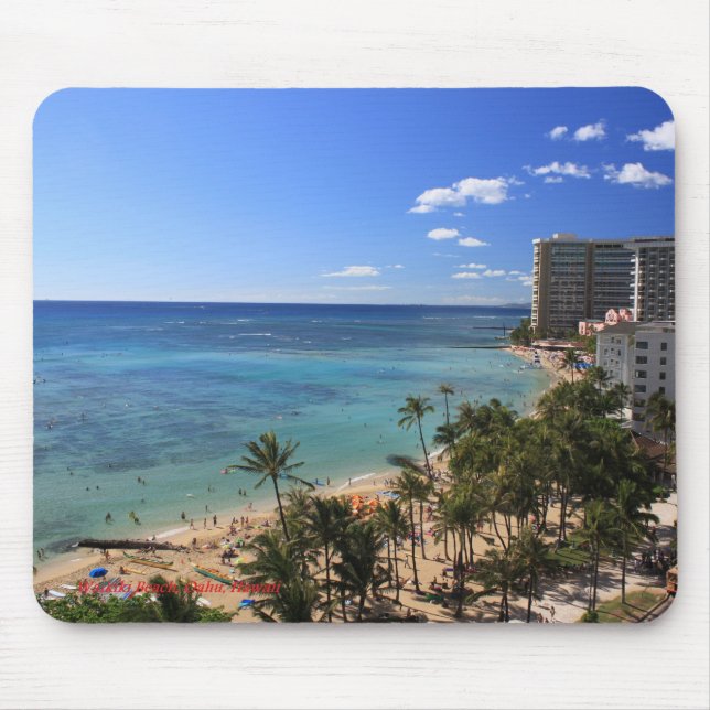 Waikiki Strand Hawaii Mousepad (Vorne)