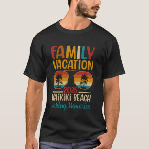 Waikiki-Strand Hawaii passende Familienferien 2025 T-Shirt