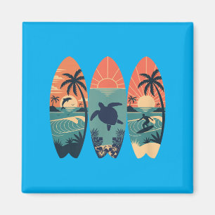 Waikiki-Strand Hawaii Sommerreise Hawaiianisch Magnet