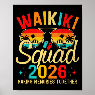 Waikiki-Strand Hawaii Sommerurlaub Familienreise Poster