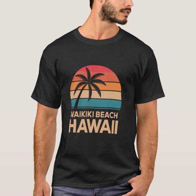 Waikiki-Strand Hawaii T-Shirt (Vorderseite)