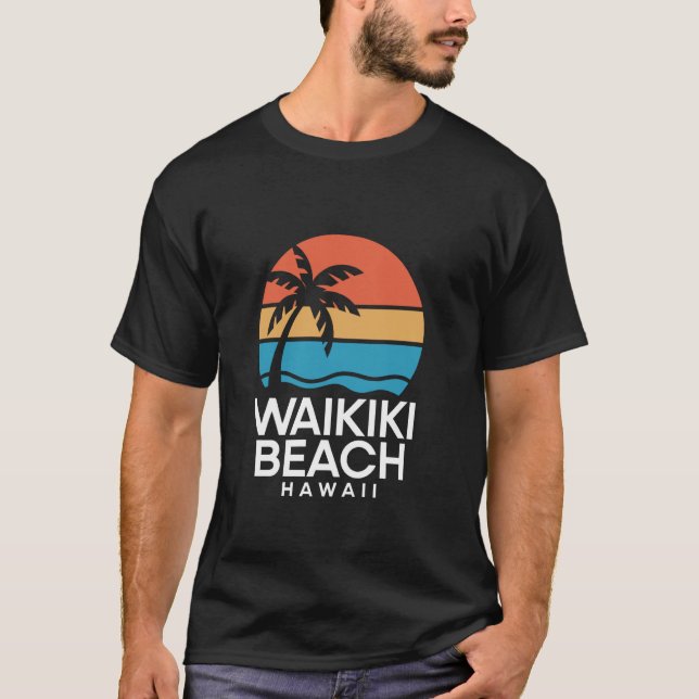 Waikiki-Strand Hawaii T-Shirt (Vorderseite)