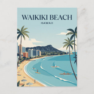 Waikiki-Strand Postkarte