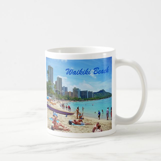 Waikiki Strand-Tasse Kaffeetasse (Rechts)