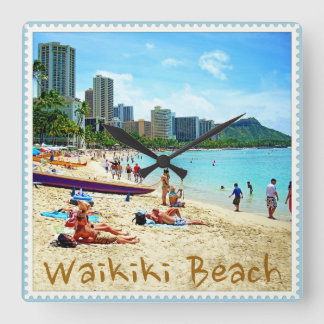 Waikiki Strand-Uhr Quadratische Wanduhr