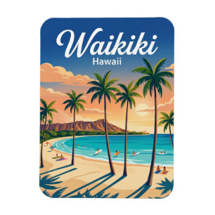 Waikiki-Strand USA Magnet