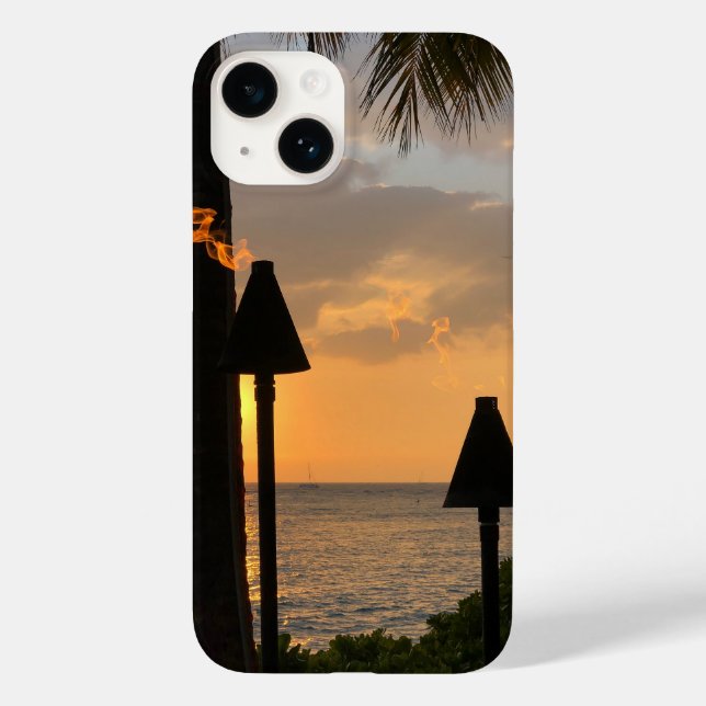 Waikiki Tiki Torches Case-Mate iPhone Hülle (Rückseite)