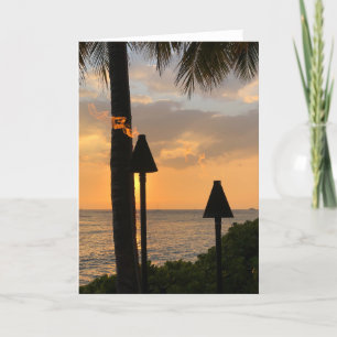 Waikiki Tiki Torches Dankeskarte