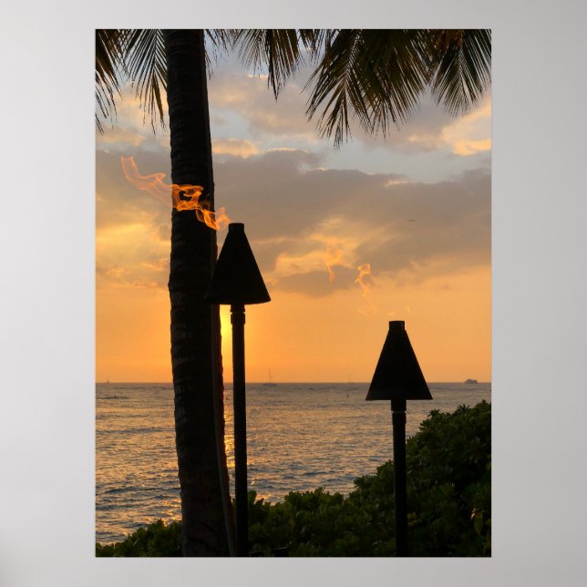 Waikiki Tiki Torches Poster (Vorne)