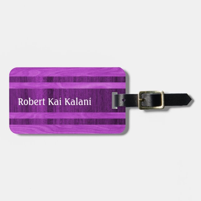 Waikokos Hawaiian Imitats Monogramm für die Holzsu Gepäckanhänger (Vorderseite horizontal)