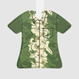 Waikoloa Hawaiian Hibiskus Floral Aloha Shirt Ornament