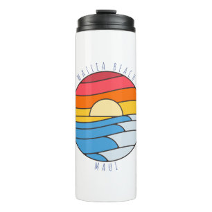 Wailea Beach Maui Vintage Strand Sonnenuntergang Thermosbecher