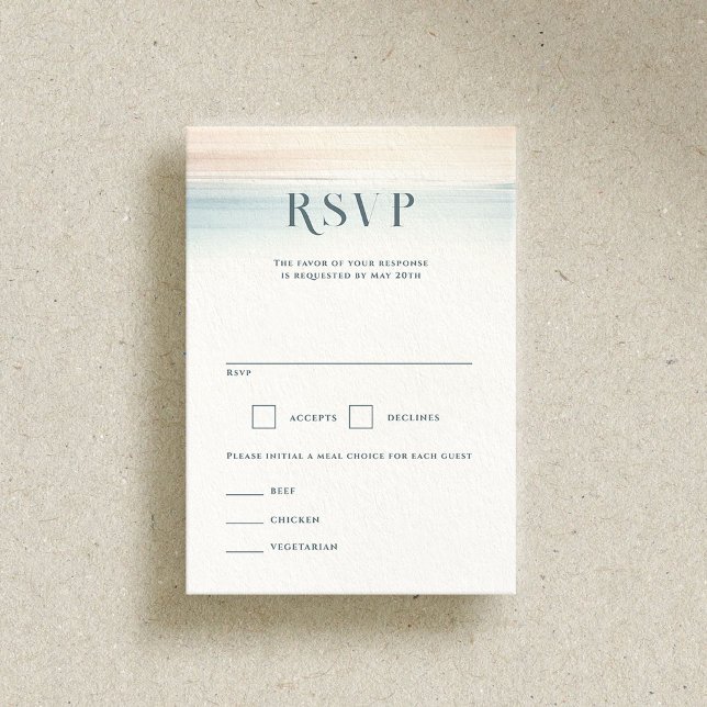 Wailea Beach Wedding RSVP Karte (Von Creator hochgeladen)