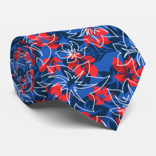 Wailea Hibiscus Hawaiian Floral Camo Krawatte