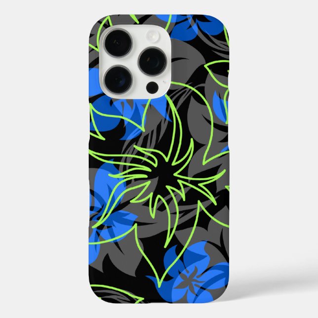 Wailea Hibiskus Hawaiian Floral Camouflage Royal Case-Mate iPhone Hülle (Rückseite)