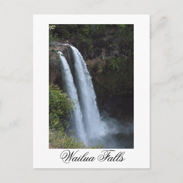 Wailua Falls Kauai Hawaii Postkarte (Vorderseite)