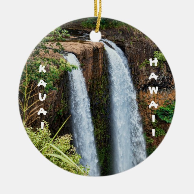 Wailua und Waimea Keramik Ornament (Vorne)