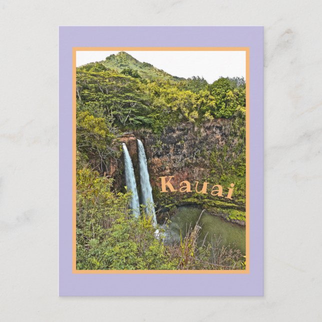 Wailua Wasserfall auf der Postkarte Kauai (Vorderseite)