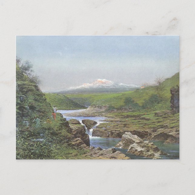 'Wailuku Falls, Hilo' - Jules Tavernier Postcard Postkarte (Vorderseite)