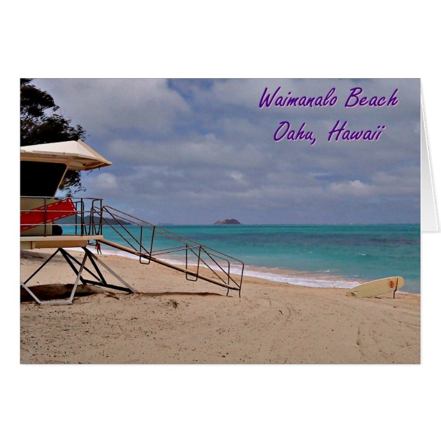 Waimanalo Beach Hawaii (Vorderseite (Horizontal))
