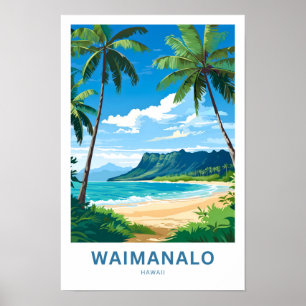 Waimanalo Hawaii Travel Print Poster