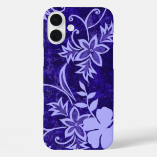 Waimanalo Hawaiian Hibiskus Batik Lila iPhone 16 Plus Hülle