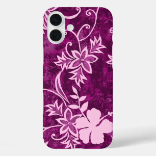 Waimanalo Hawaiian Hibiskus Batik Pink iPhone 16 Plus Hülle