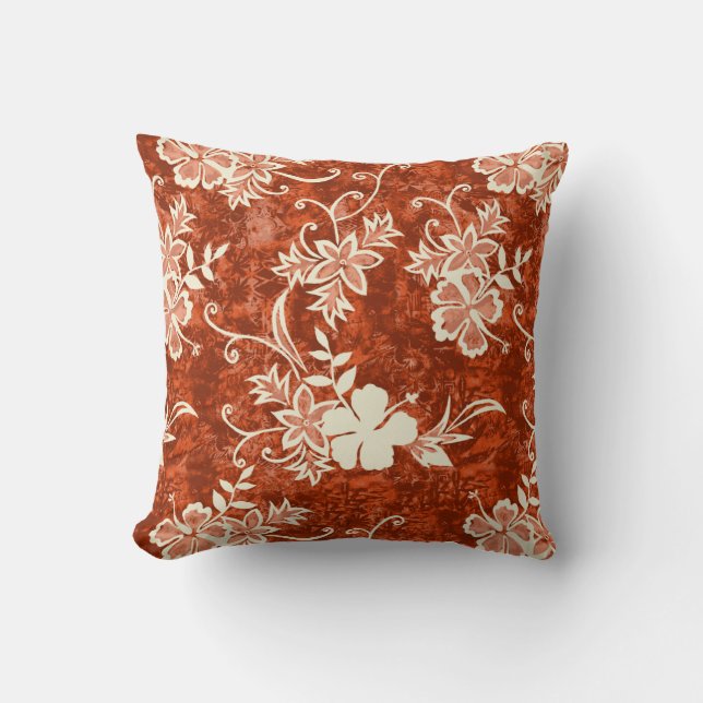 Waimanalo Hawaiian Hibiskus Square Pillows Kissen (Vorderseite)