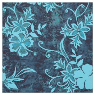 Waimanalo hawaiischer Hibiskus-Batik Stoff
