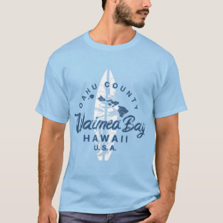 Waimea Bay Hawaii North Shore Oahu Hawaiian Surfin T-Shirt