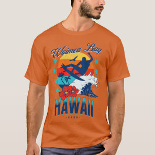 Waimea Bay Oahu Hawaii Big Wave Surfing T-Shirt