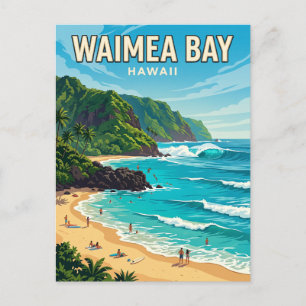 Waimea Bay USA Postkarte