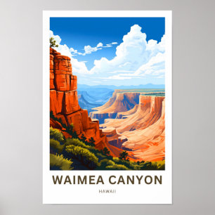 Waimea Canyon Hawaii Travel Print Poster