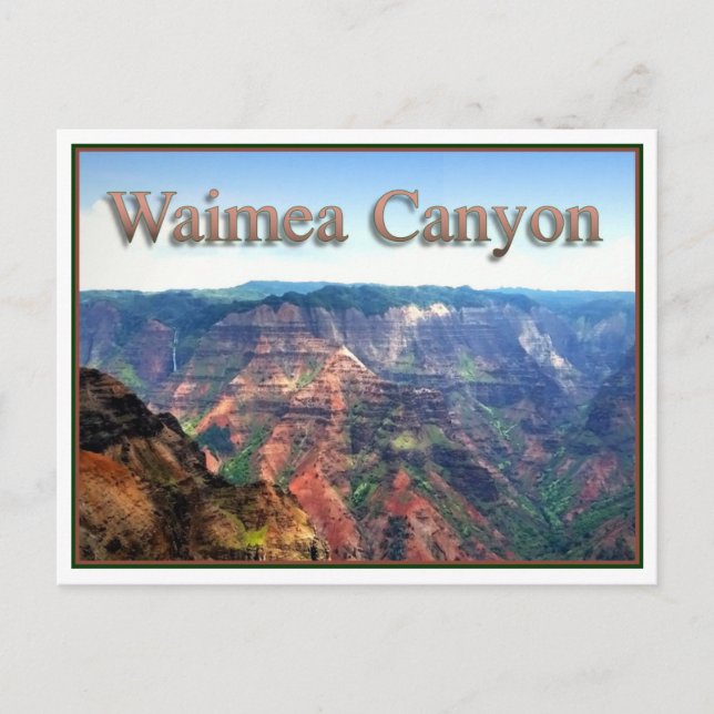 Waimea Canyon, Postkarte (Vorderseite)