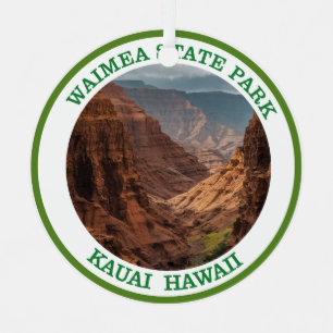 Waimea Canyon Staat Park, Hawaii Ornament Aus Metall