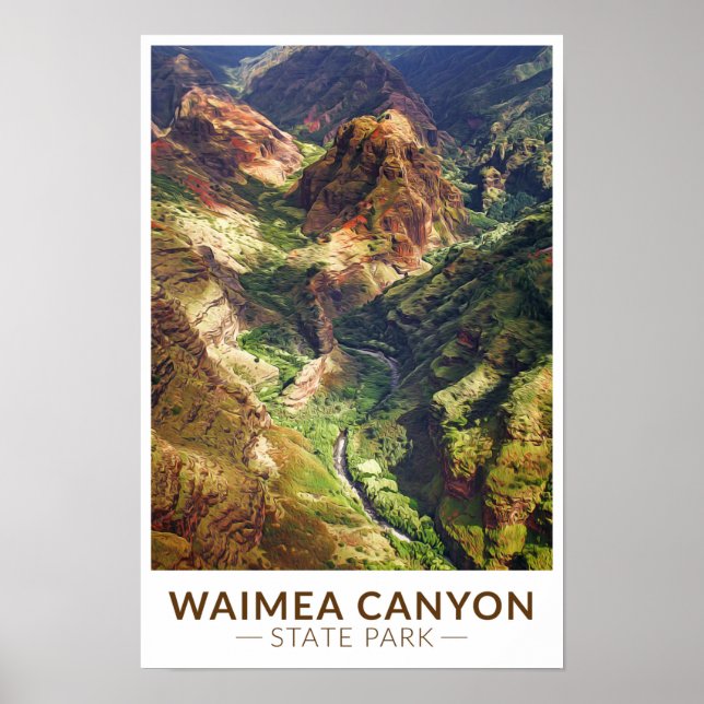Waimea Canyon Staat Park Hawaii Poster (Vorne)