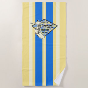 Waimea gestreiftes Surfbrett Hawaiian Surfer - Gel Strandtuch
