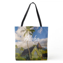 Waioli Hui’ia Church, Hanalei, Hawaiian Beach Bag