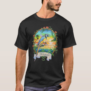 Waipahu Oahu Hawaii Vintag Sunset Parrot Vacation T-Shirt