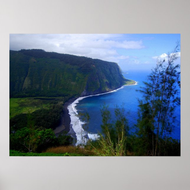 Waipio Valley Lookout, Hawaii, Print Poster (Vorne)