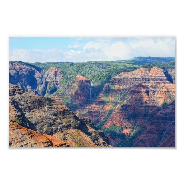 Waipoo Falls in Waimea Canyon, Kauai, Hawaii Fotodruck (Vorne)